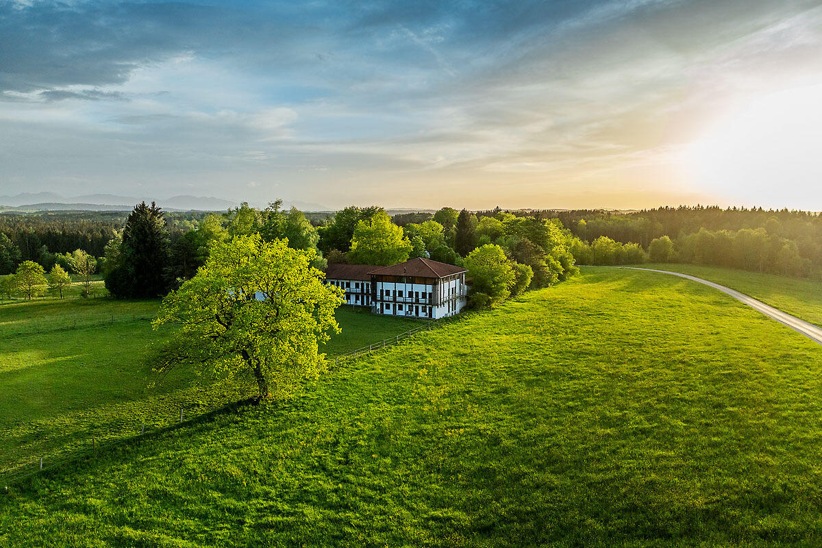 ZIST Luftbild Sonnenuntergangsstimmung