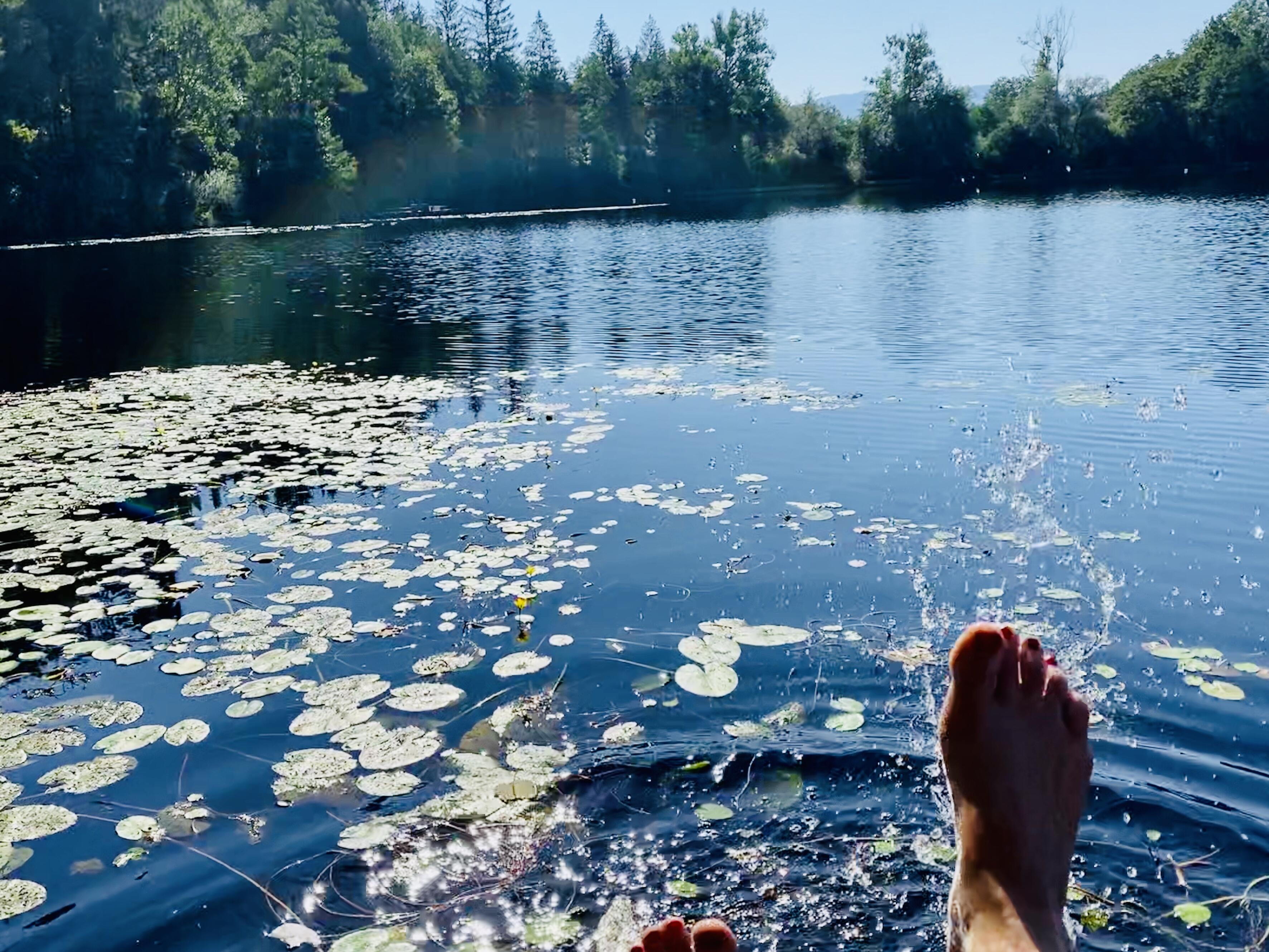ZIST Umgebung Weiher mit Fuesse