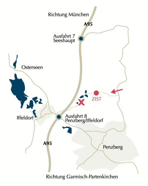 Zufahrt über Penzberg.